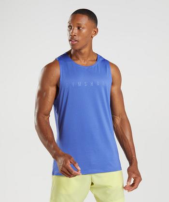 Pánské Tílko Gymshark Sportovní Stripe Blankyt | CZ 2252ILH